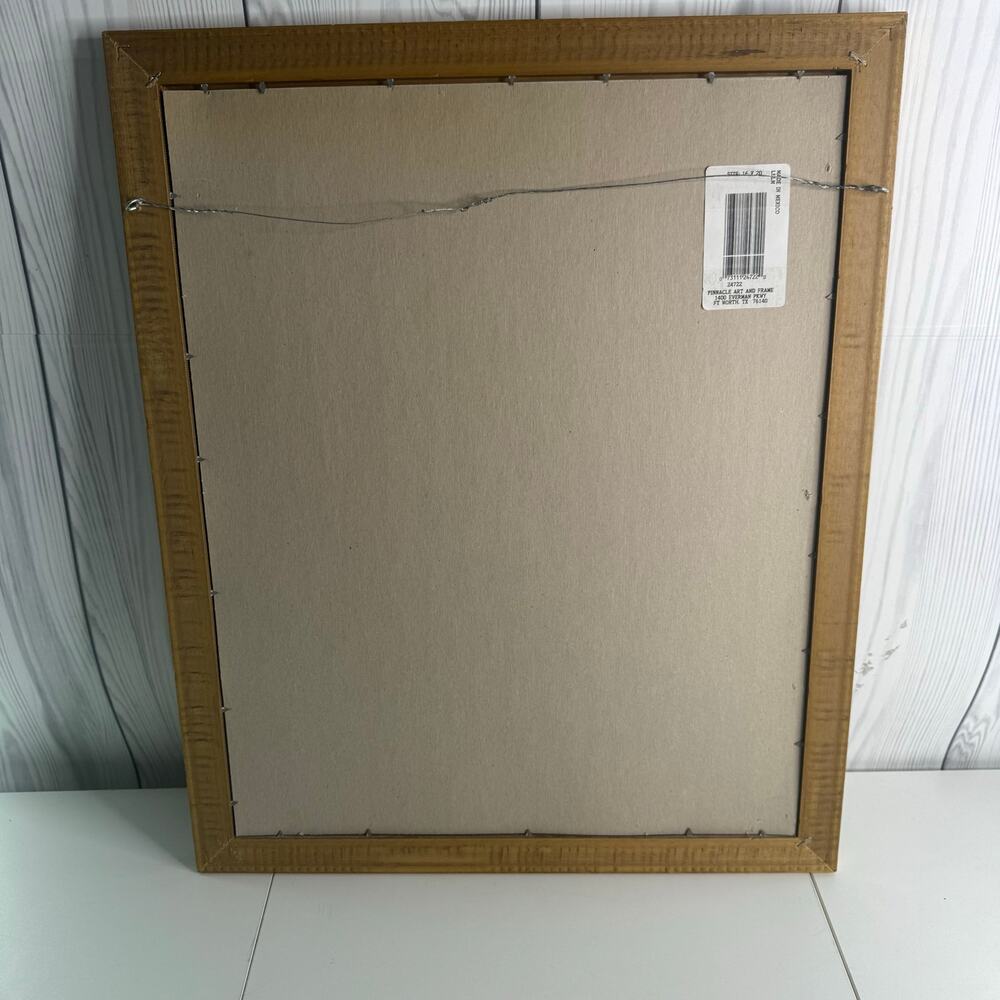 Vintage Oil Painting On Canvas Framed 16 x 20 Village Original Artist Letarte - Picture 7 of 9